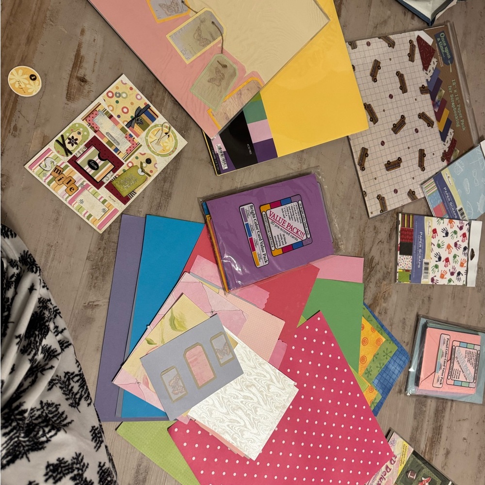 Colorful Scrapbook Paper and Stickers Set - Picture 3 of 15